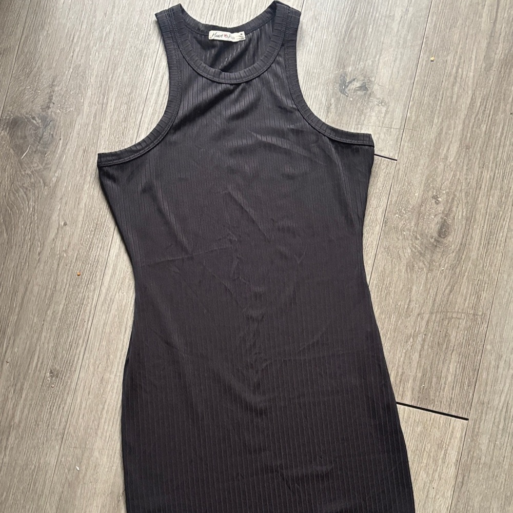 Heart & Hips Black Ribbed Dress